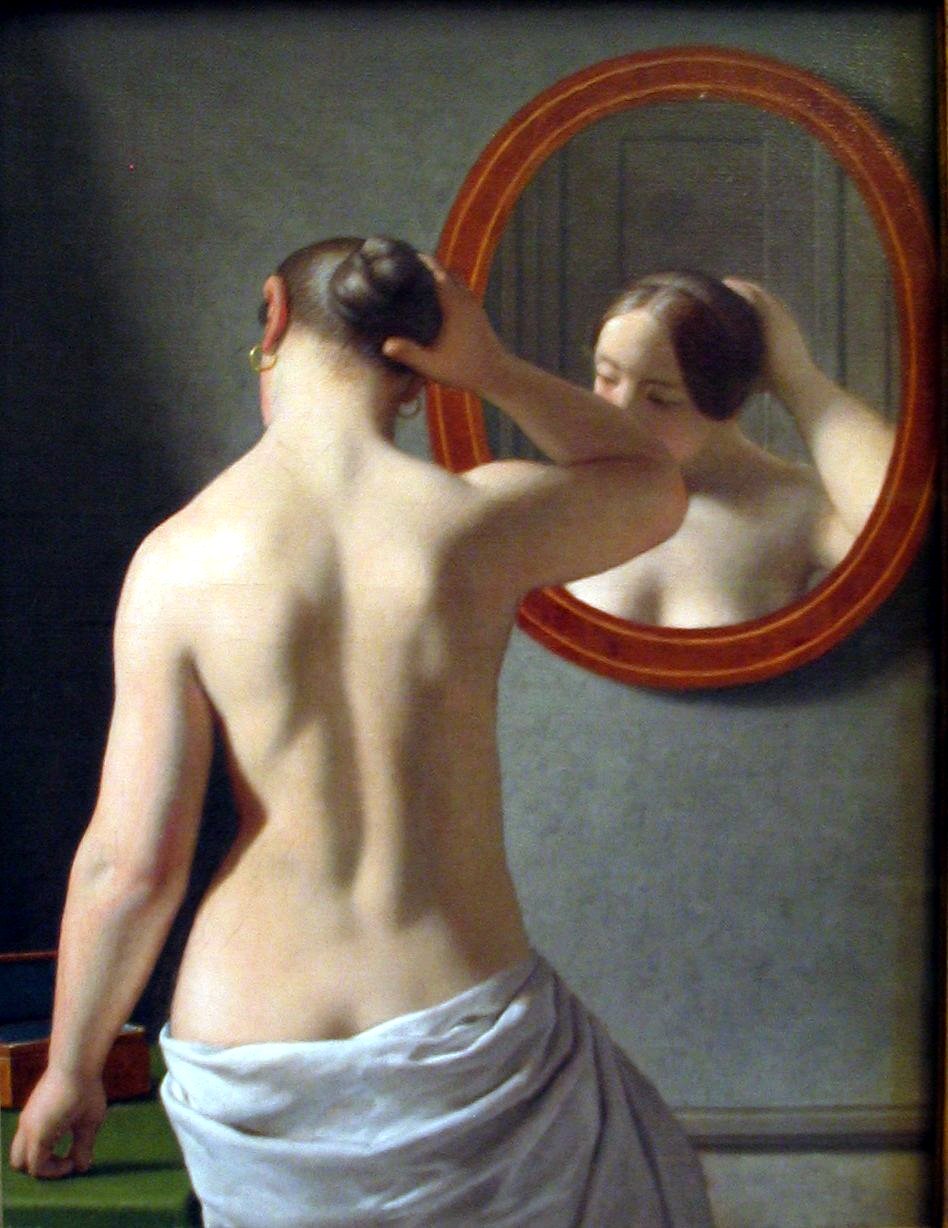 "Morning Toilet" - Painting of woman by Christoffer Wilhelm Eckersberg
