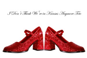 Ruby red slippers from Wizard of Oz