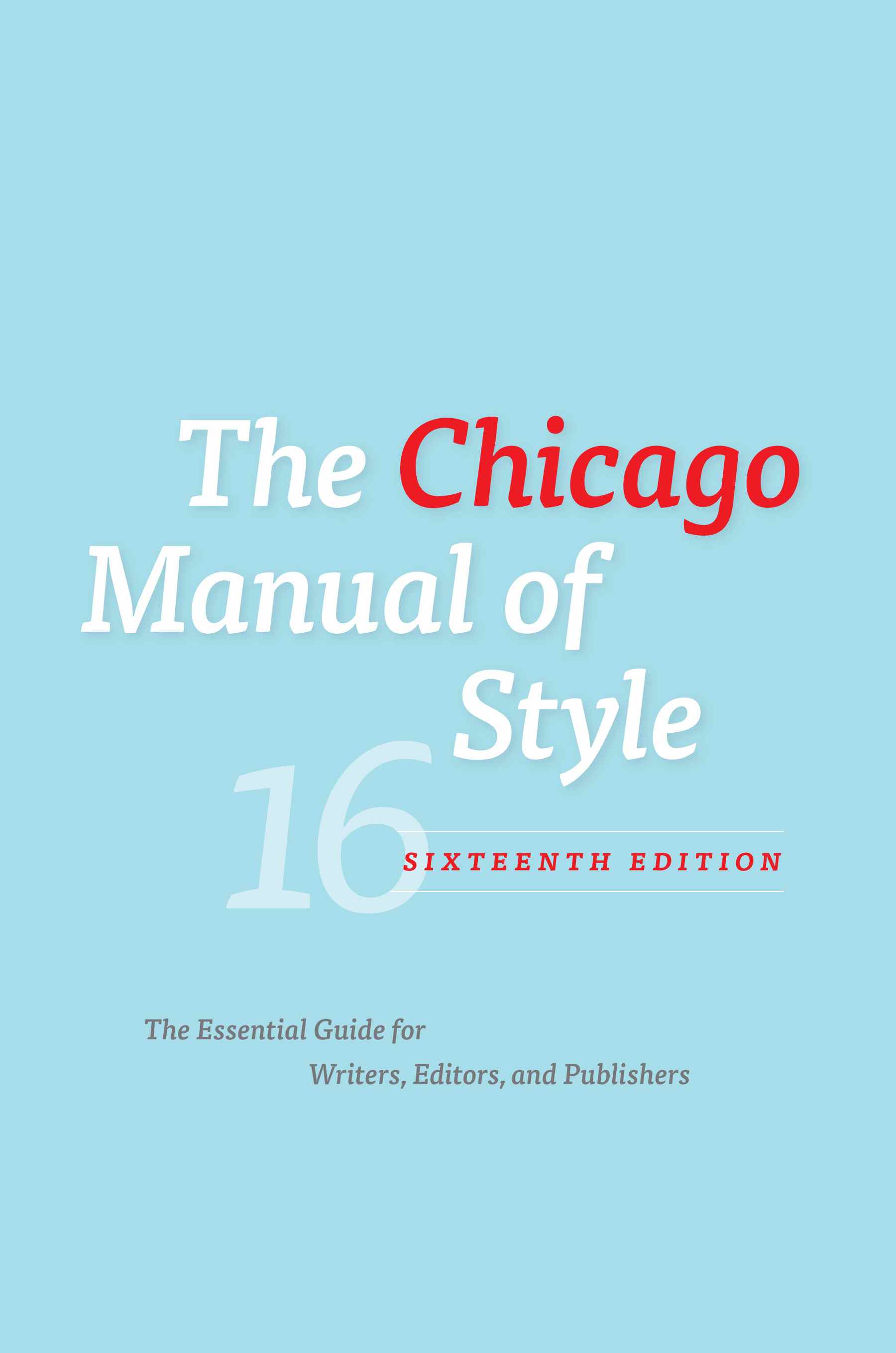 Chicago Manual of Style, University of Chicago Press