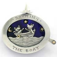 Brooch - rocking the boat, as worn by Hazel Blears