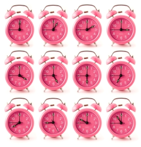 iStock pink clocks